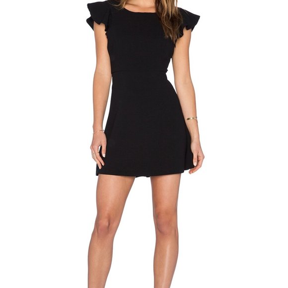 BCBGeneration Back Ruffle Dress in Black - Picture 2 of 5